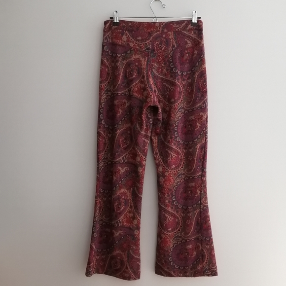 Free People Flare Jacquard Paisley High Rise Pants Size 4 - Picture 3 of 16